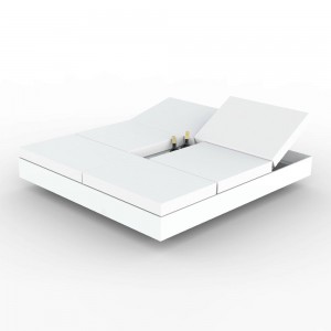 Cama Daybed cuadrada con 4 Cabezales Reclinables y luz opcional