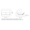 Cama Vela Daybed cuadrada con parasol y 4 cabezales reclinables