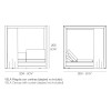 Pérgola Vela cuadrada con cortinas para camas Daybed