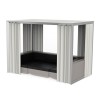 Pérgola Cenador Vela con cortinas para sofá módulo Vela