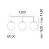 Lámpara suspensión Stellar Nebula Cluster Linear Artemide
