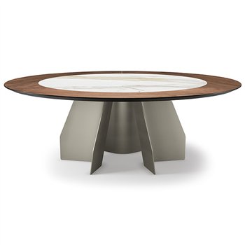 Mesa Senator Ker-Wood Round Cattelan Italia