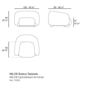 Butaca tapizada Milos Vondom
