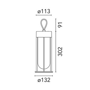 Lámpara mesa In Vitro Battery Flos
