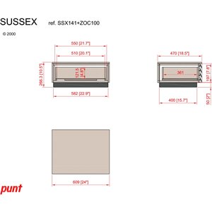 Mesa noche Sussex SSX141 Punt