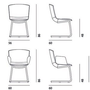 Silla Calum Home cantilever Desalto