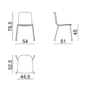 Silla Aava 02 polipropileno patas Arper