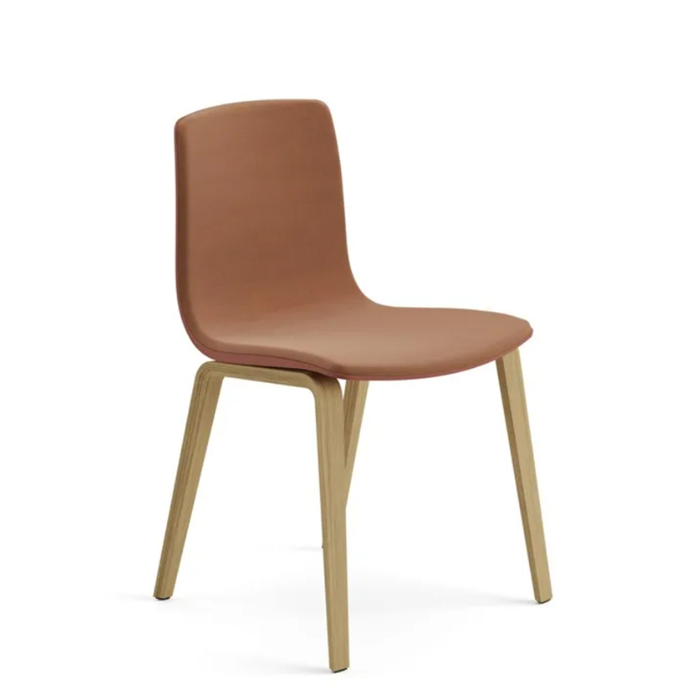 Silla Aava 02 polopropileno tapizada madera Arper