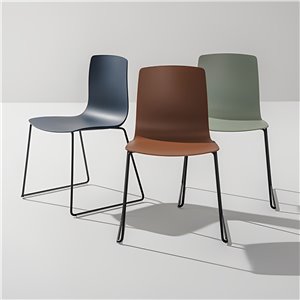 Silla Aava 02 polipropileno patín Arper