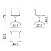 Silla Aava 02 madera Giratoria Arper