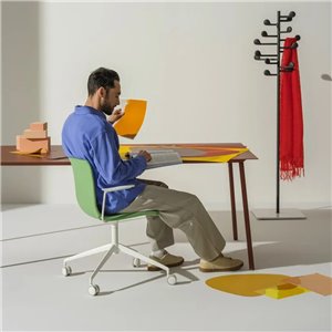 Silla Aava 02 tapizada Ruedas Arper