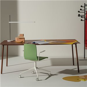 Silla Aava 02 tapizada Ruedas Arper