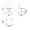 Silla Aava 02 tapizada Ruedas Arper