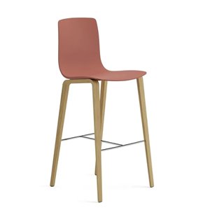 Taburete Aava 02 polipropileno madera Arper