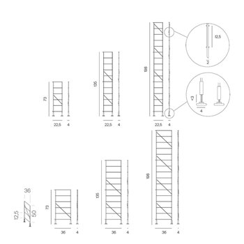 Soporte pie Tria 24/36 Mobles 114