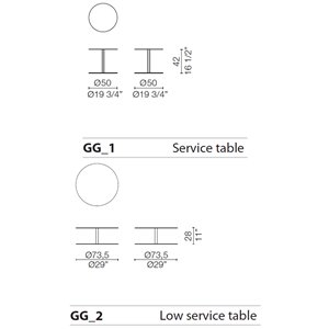 Mesa auxiliar Gong Cappellini