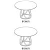 Mesa Louis Redonda Cristal Bontempi