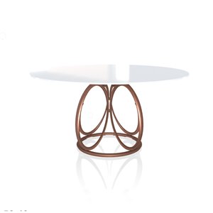 Mesa Louis Redonda Cristal Bontempi