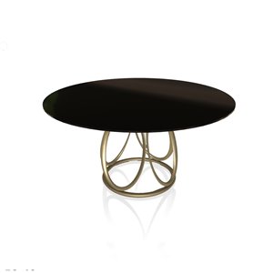 Mesa Louis Redonda Cristal Bontempi