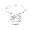 Mesa Louis madera/mármol Bontempi