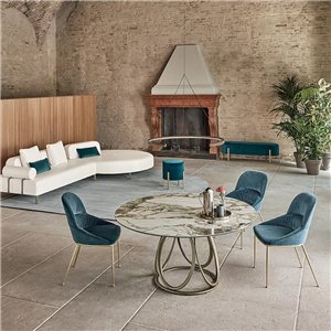 Mesa Louis madera/mármol Bontempi