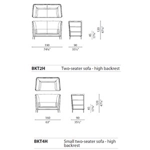 Sofá Basket respaldo alto Cappellini
