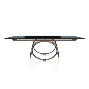 Mesa Louis Extensible Madera/Cristal Bontempi
