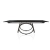 Mesa Louis Extensible Madera/Cristal Bontempi