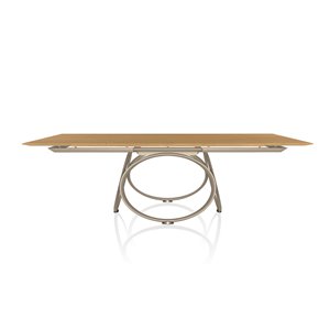 Mesa Louis Extensible Madera/Cristal Bontempi