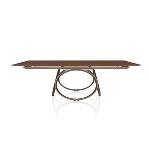 Mesa Louis Extensible Madera/Cristal Bontempi