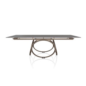 Mesa Louis Extensible Madera/Cristal Bontempi