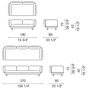 Sofá Hobo Contract Cappellini
