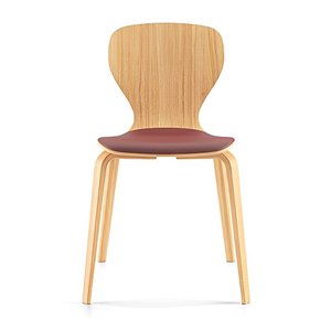 Silla Ears base cuatro patas madera Viccarbe