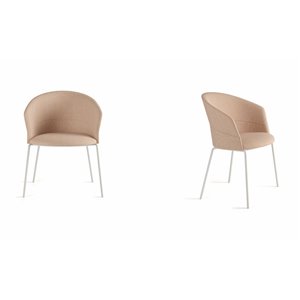 Sillón Copa base cuatro patas metálicas Viccarbe