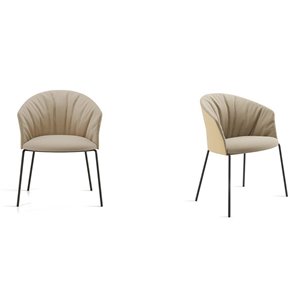 Sillón Copa base cuatro patas metálicas Viccarbe