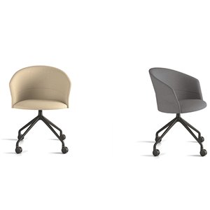 Sillón Copa base con ruedas Viccarbe