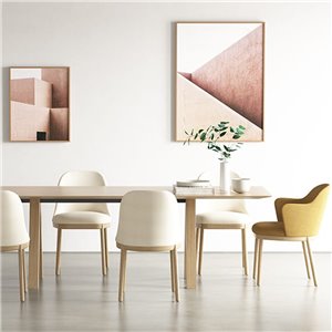 Silla Aleta base madera Viccarbe