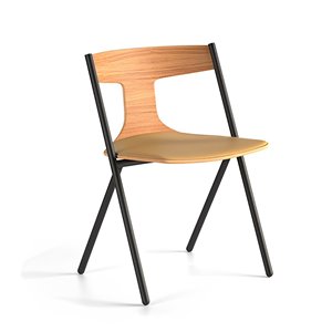 Silla Quadra tapizada Viccarbe