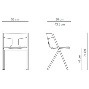 Silla Quadra tapizada Viccarbe