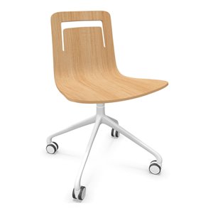 Silla Klip base giratoria con ruedas Viccarbe