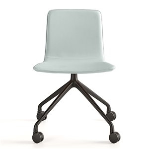 Silla Klip tapizada base giratoria con ruedas Viccarbe