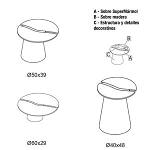 Mesa Auxiliar Yang Bontempi