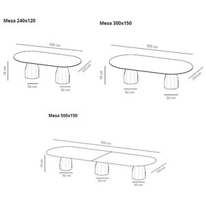 Mesa Burin ovalada Viccarbe