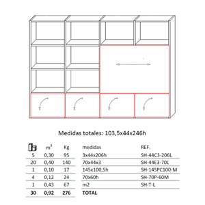 Mueble para Tv Shelves Arlex