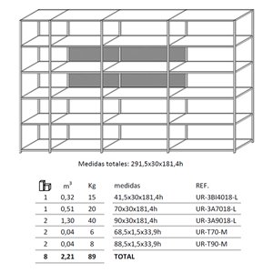 Estantería Urbs 4 Arlex
