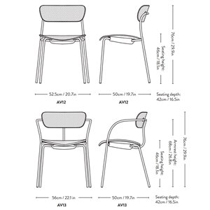 Silla Pavilion tapizada &Tradition