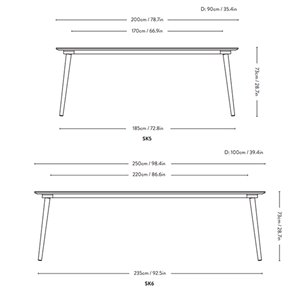 Mesa rectangular In Between &Tradition