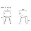 Silla Mate Wood tapizada Enea