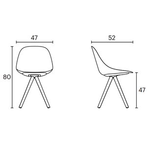 Silla Mate Spin wood tapizada Enea