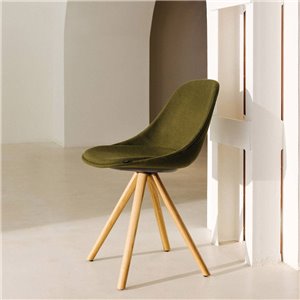 Silla Mate Spin wood tapizada Enea